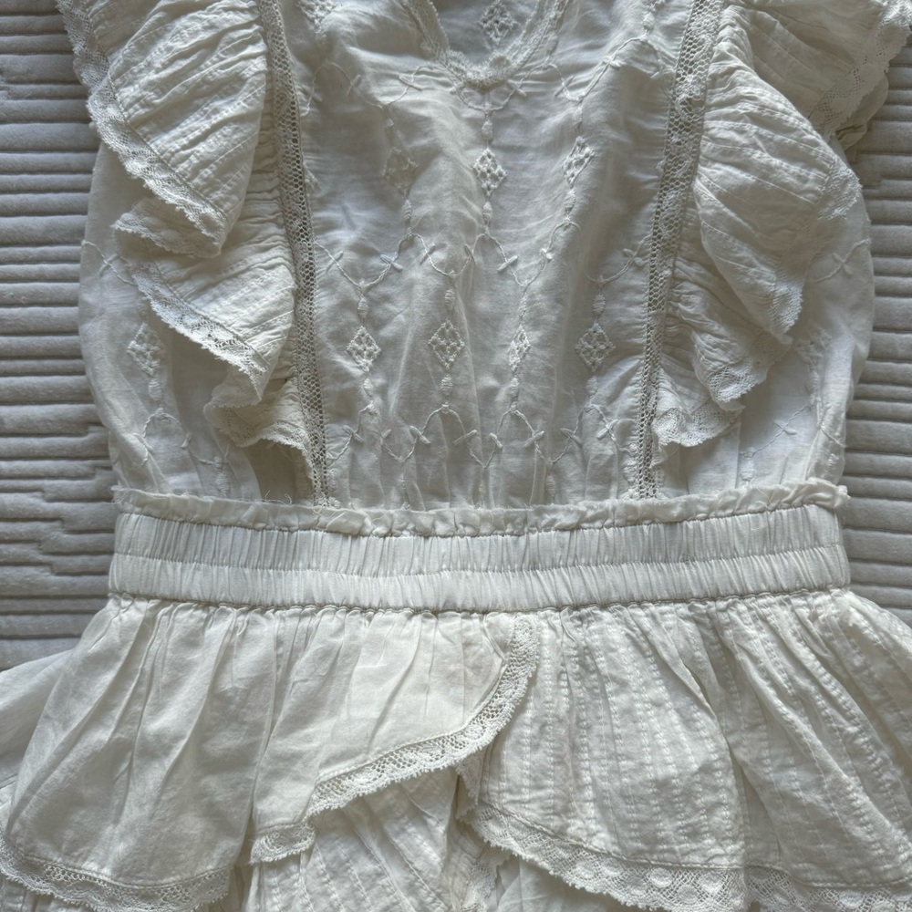 LoveShackFancy White Ruffle Coelli Dress - Picture 5 of 13